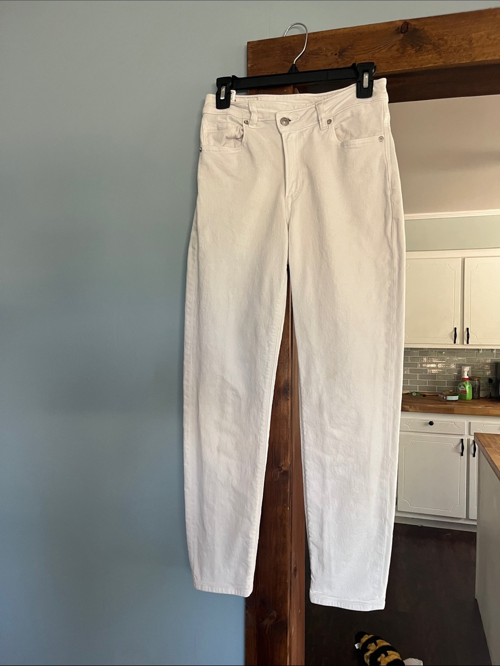 American Eagle Outfitters Straight-Leg White Jeans